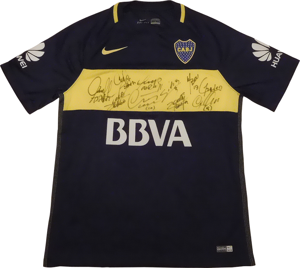 ボカジュニアーズ トップチーム選手サイン入りユニフォーム